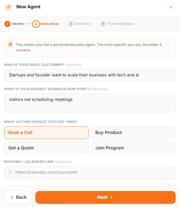 XenorAI sales context setup